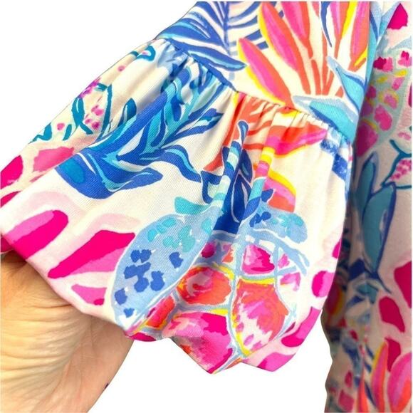 Lilly Pulitzer Size S Samia Off-the-Shoulder Romper Rainforest Retreat Print NWT - Picture 6 of 12